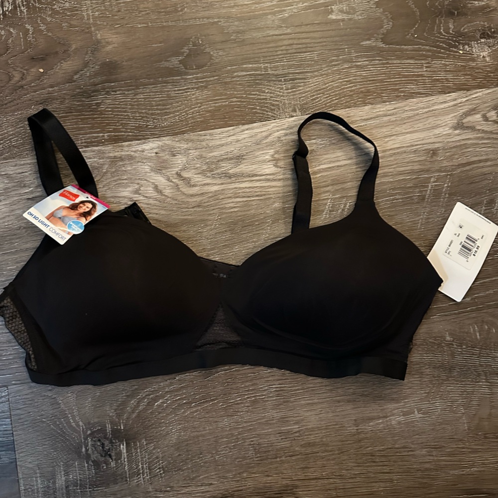 Hanes Black Women's Bra XL